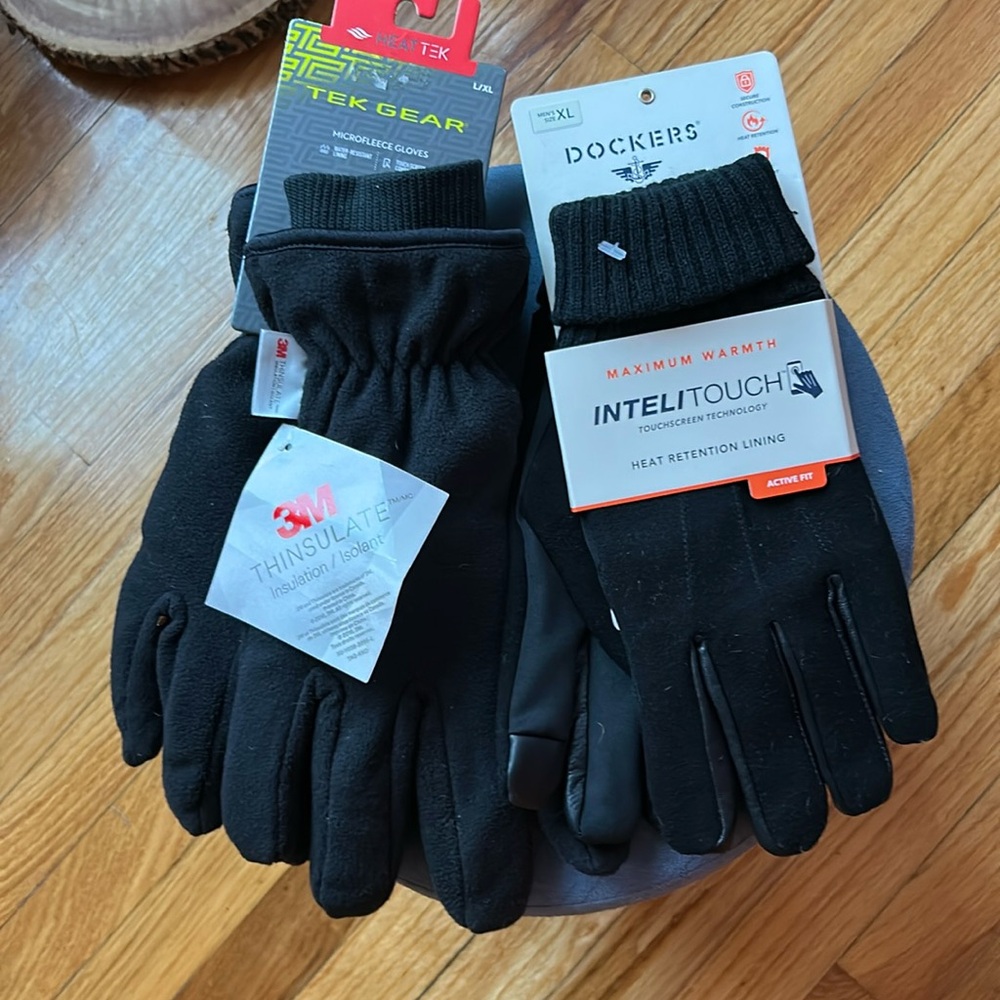Dockers Black Touchscreen Gloves